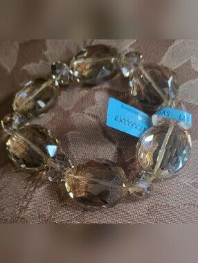 Alexander Kalifano "Gorgeous Glass" Topaz Yellow Stretch Bracelet